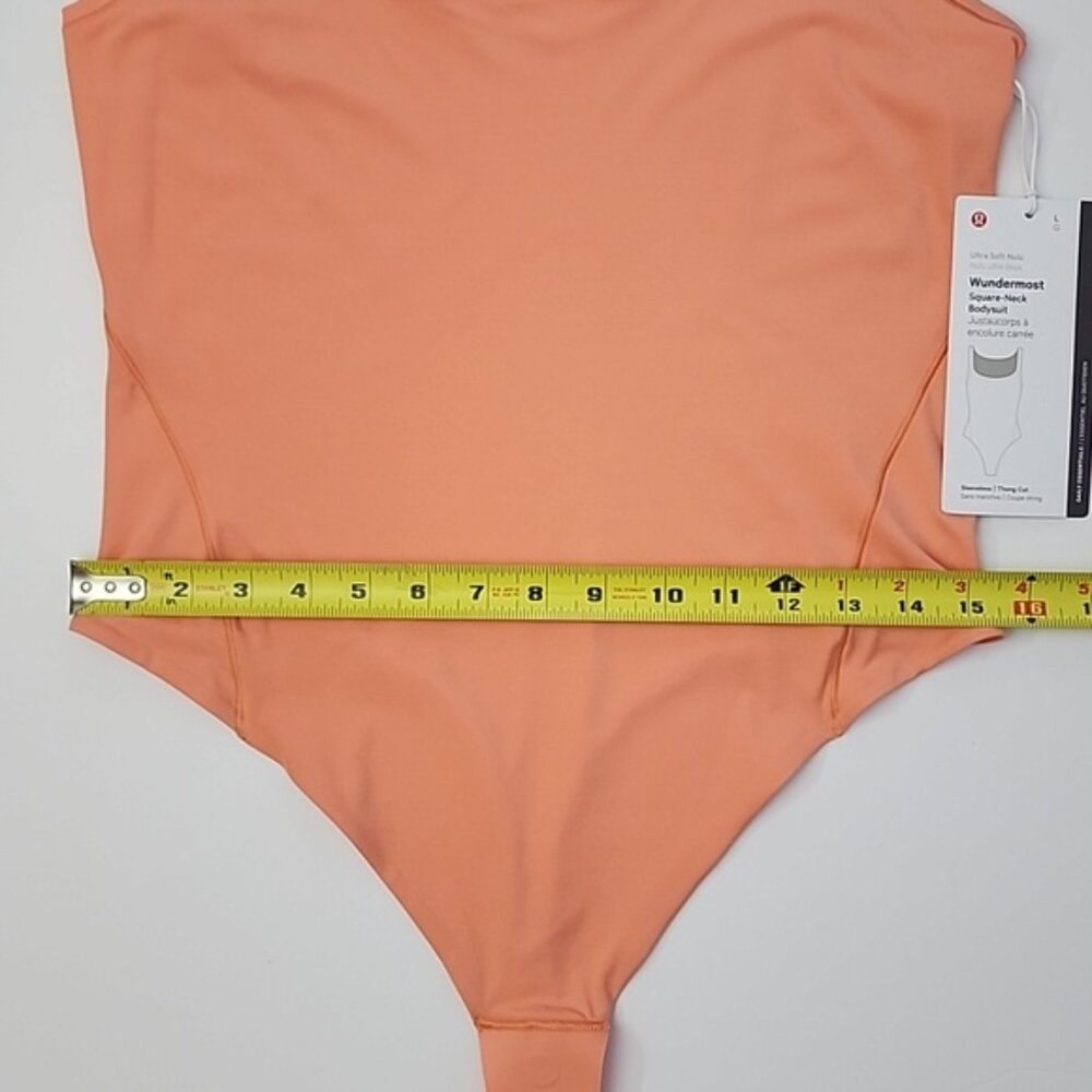 Wundermost Ultra-Soft Nulu Square-Neck Sleeveless Bodysuit Coral Kiss Size Large - Picture 14 of 15